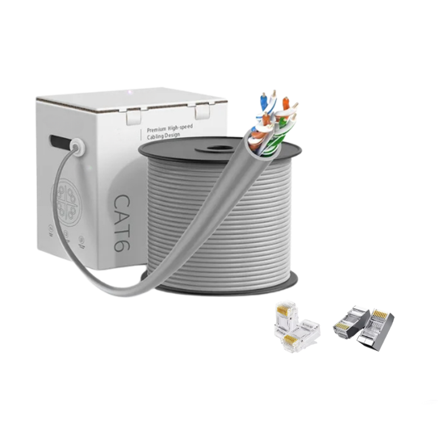 Cable UTP Cat6 por metro + Conectores RJ45