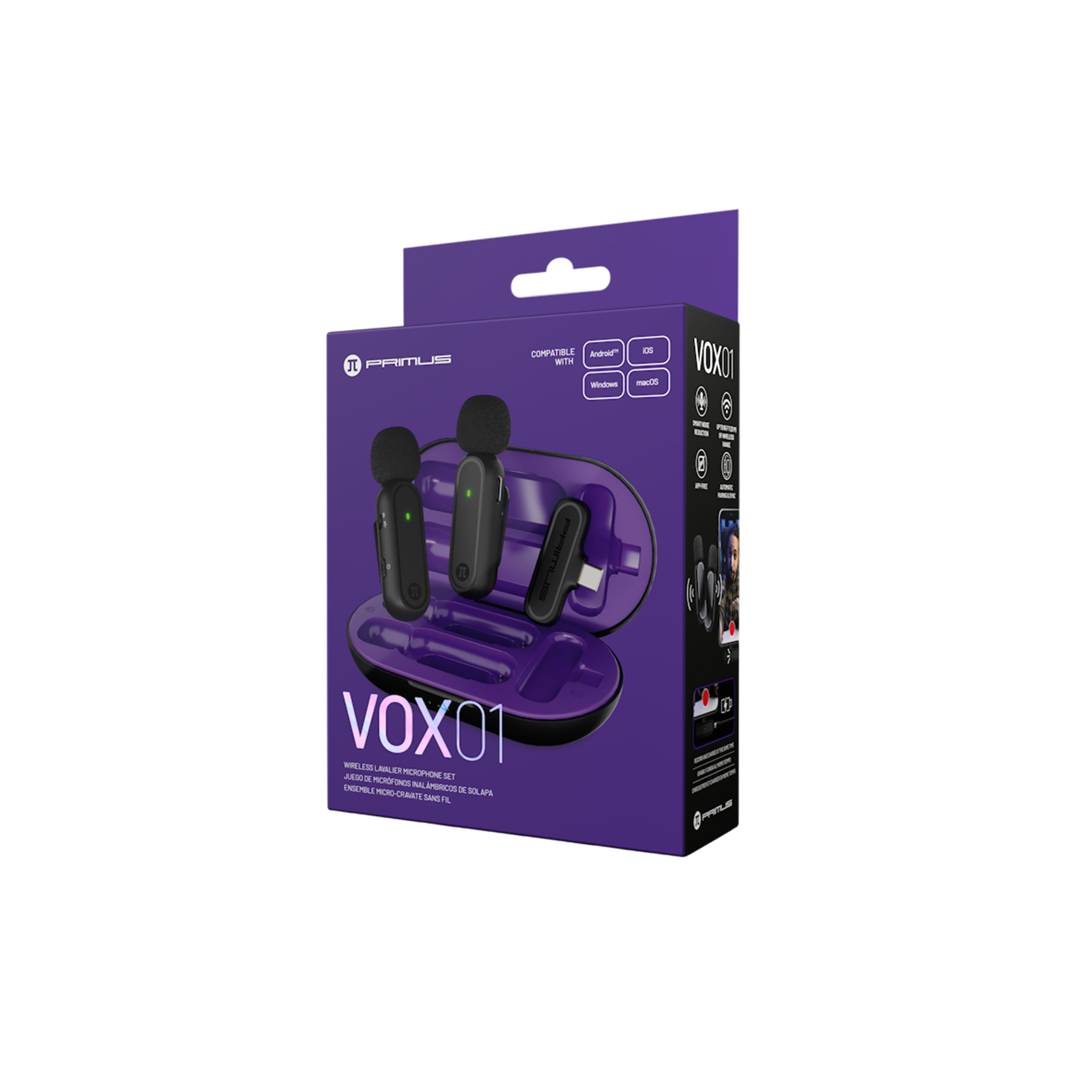 Microfono Primus VOX01 Inalambricos USB-C PMI-L10BT