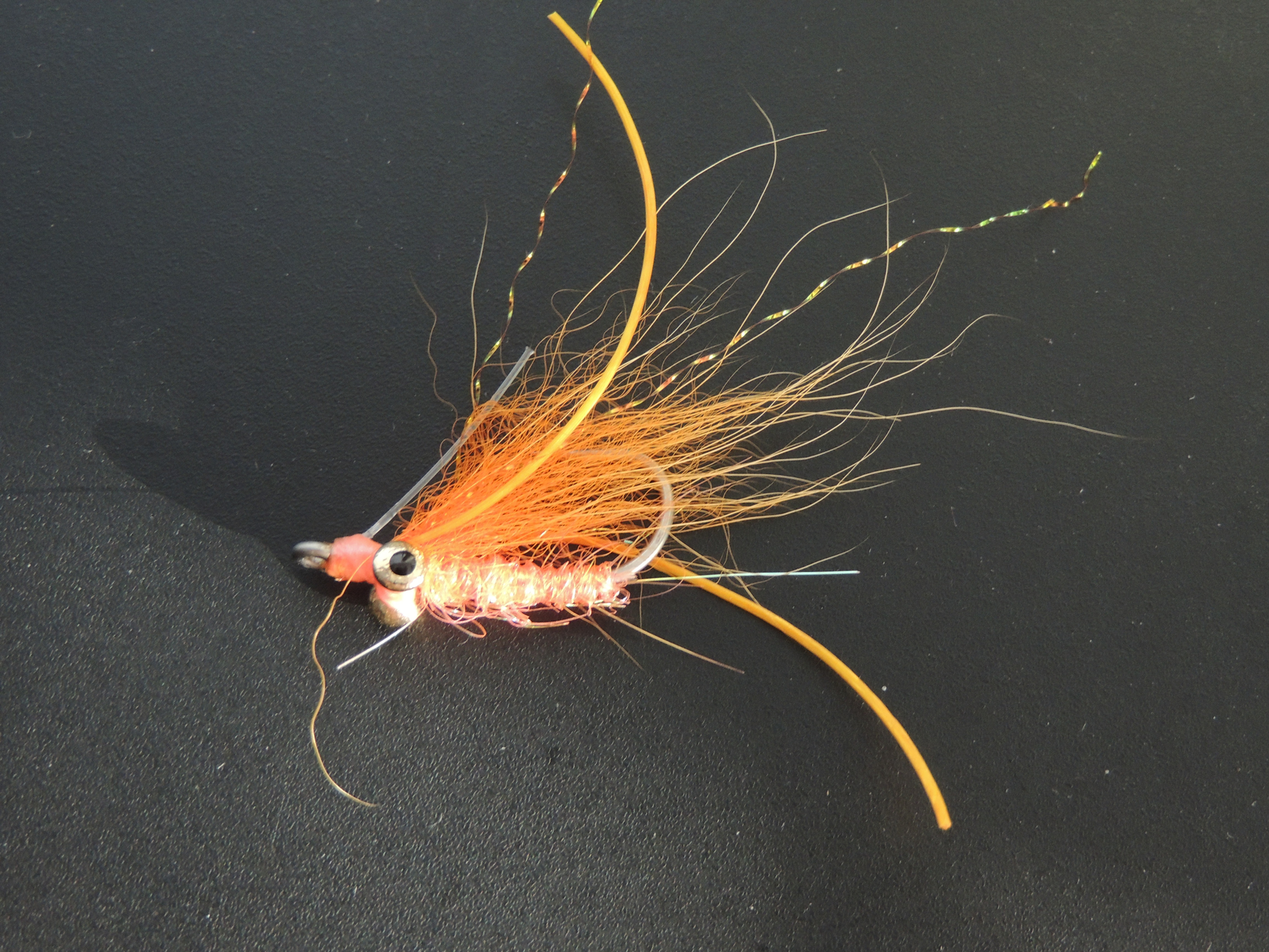 H067 Gotcha Orange Crazy Charlie #4 Bonefish Fly Oi'o Papio