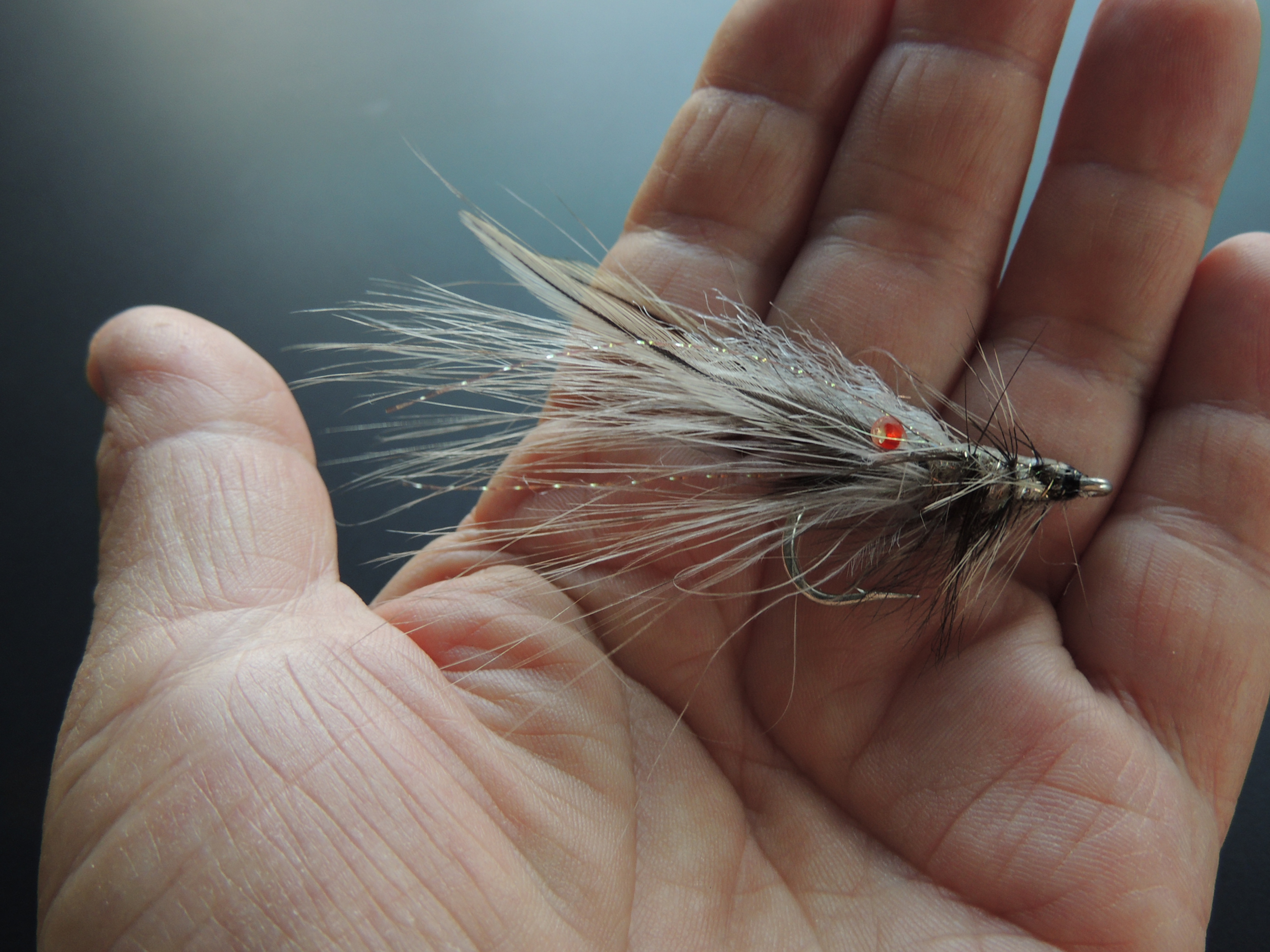 H0021 Shrimp Pattergriesn Gama SL11-3H Hook Papio Fly GT Barra