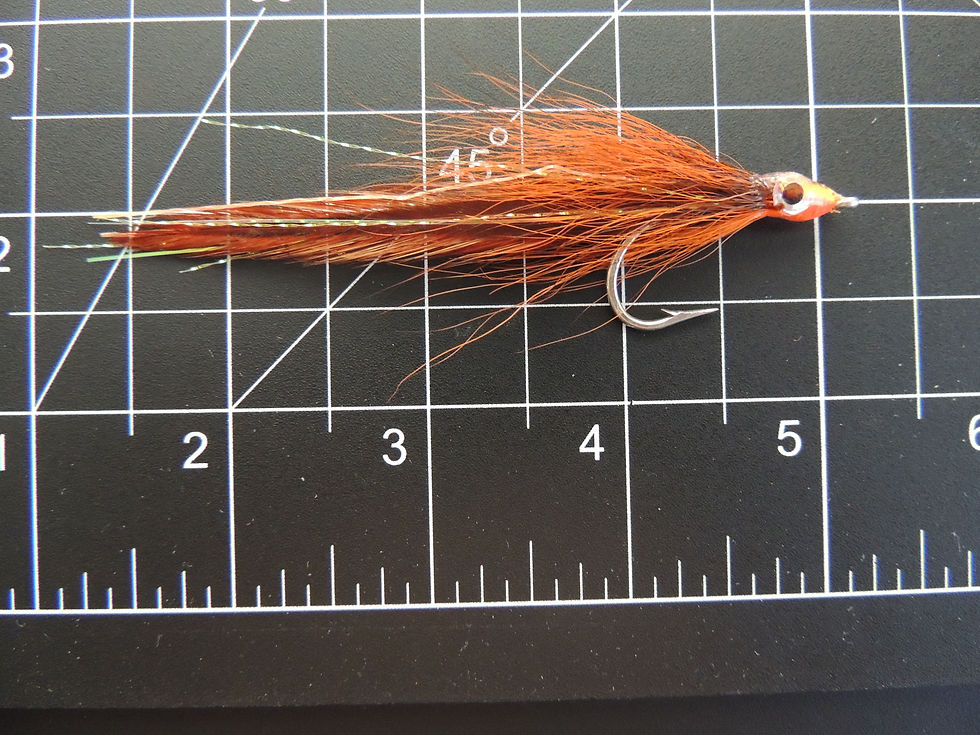 Thumbnail: H002 Furnace Colors Lefty Deceiver 1/0 Tarpon Hook Papio Fly GT Barracuda