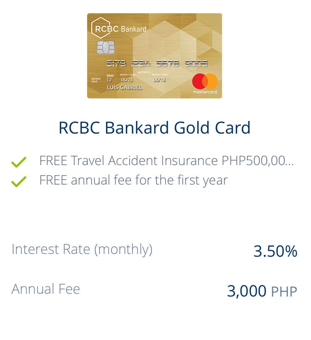 RCBC BANKARD MASTERCARD GOLD