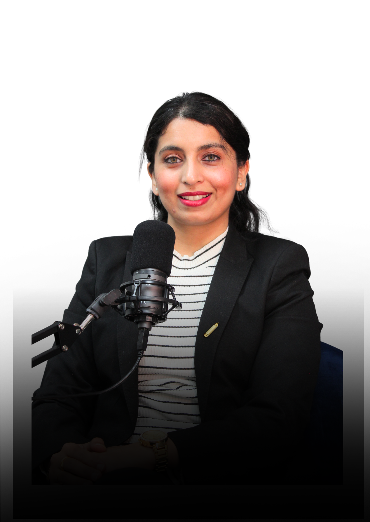 Manpreet Kaur, founder and literacy educator at The Learners Pathway, speaking into a microphone.