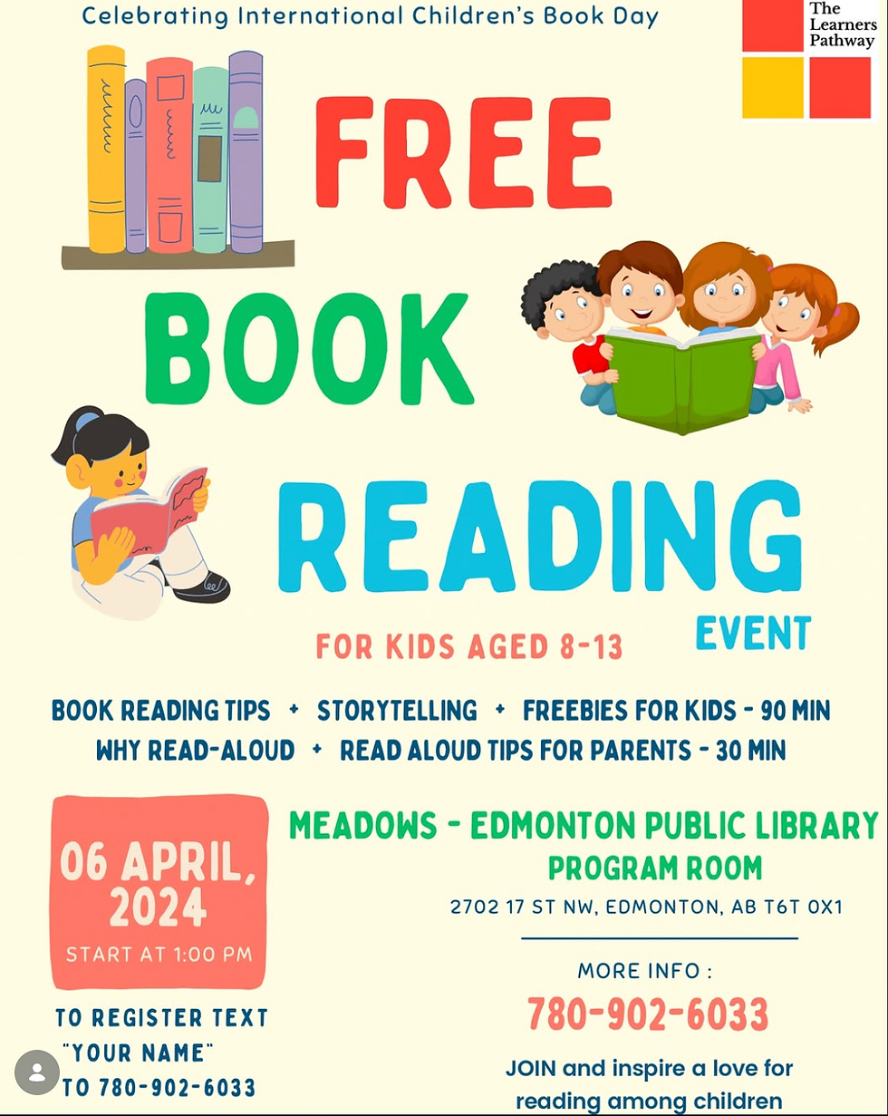 Book Reading Event (8-13 years old)