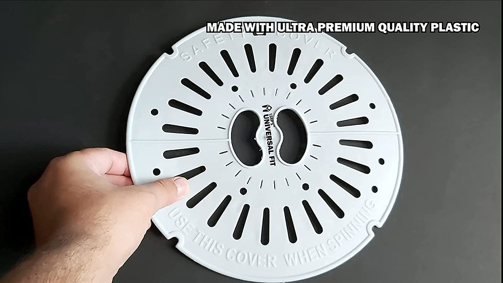Thumbnail: 9.6 In / 24.5 CM Spin Cap Suitable For LG 6KG To 7KG Washing Machines - Grey