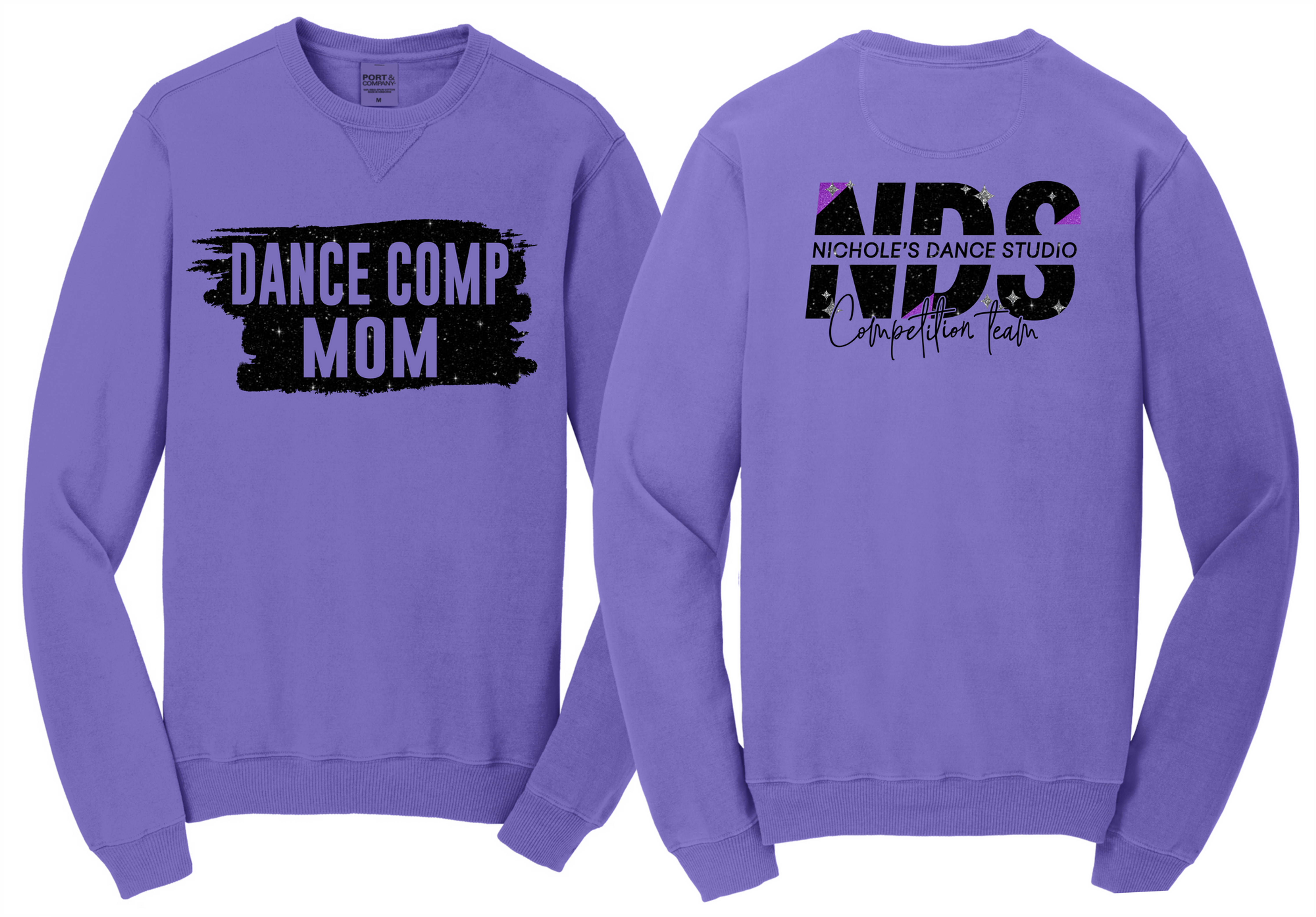 Glitter Dance Comp Mom Amethyst Crewneck