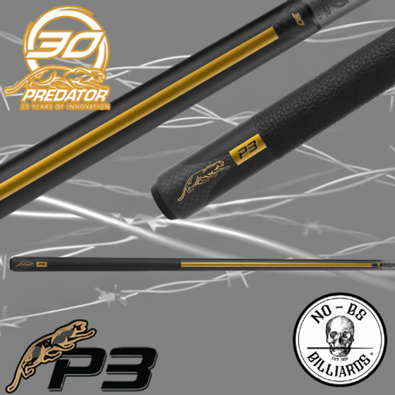 Predator 30th Anniversary Limited Edition P3 Racer Gold Pool Cue