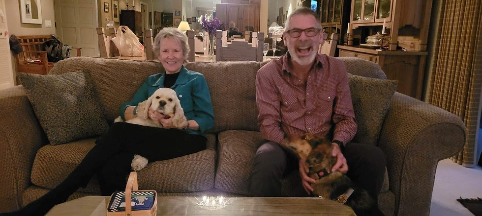 Elise and Sadie host Dan and River