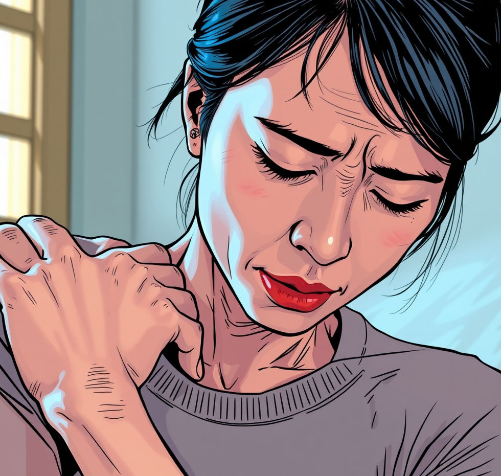 create an image that is like comics that is age appropriate, of a female that looks asian,
