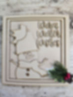Warm Winter Wishes Snowman Frame