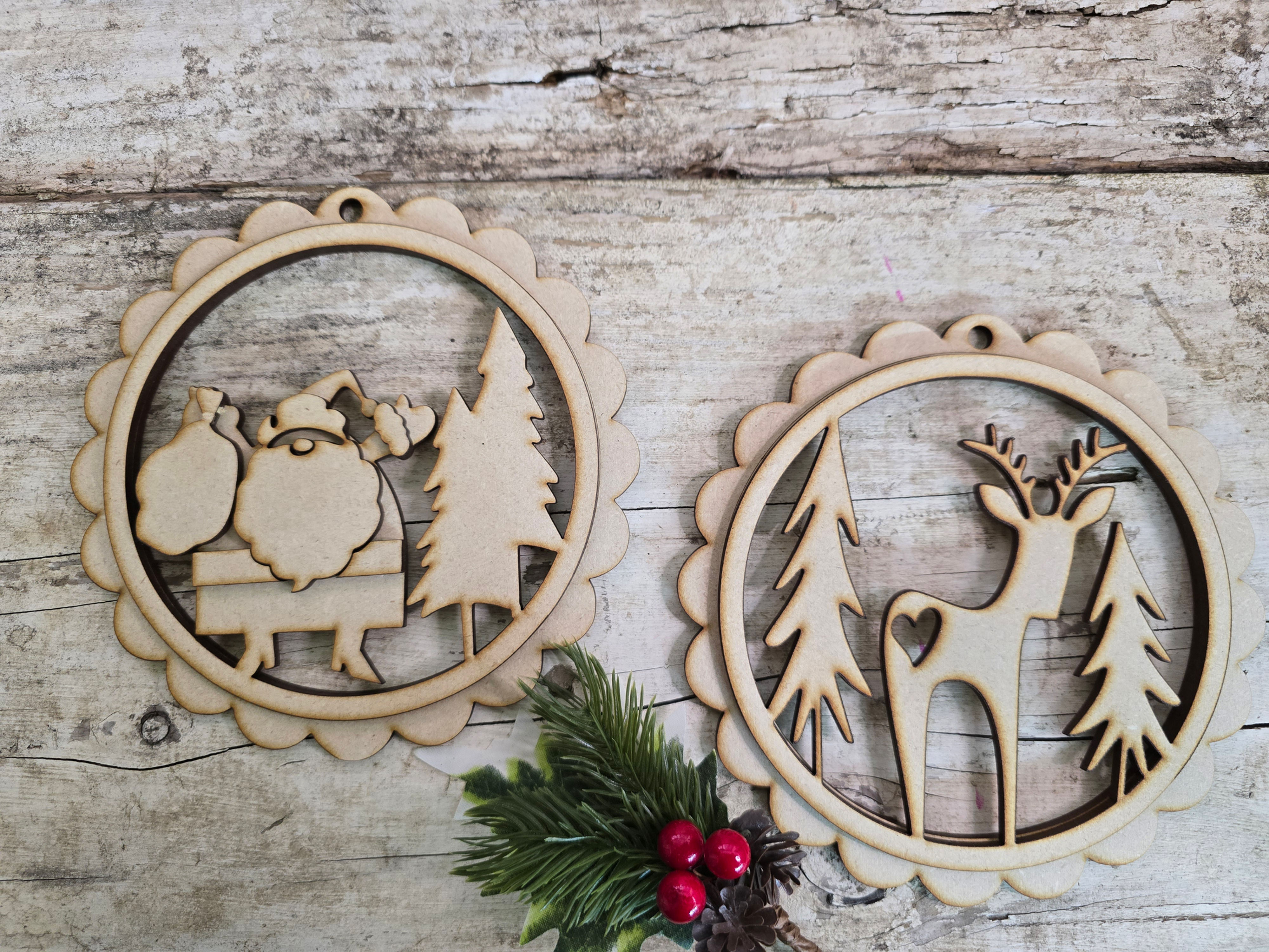 Santa & Reindeer Ornaments