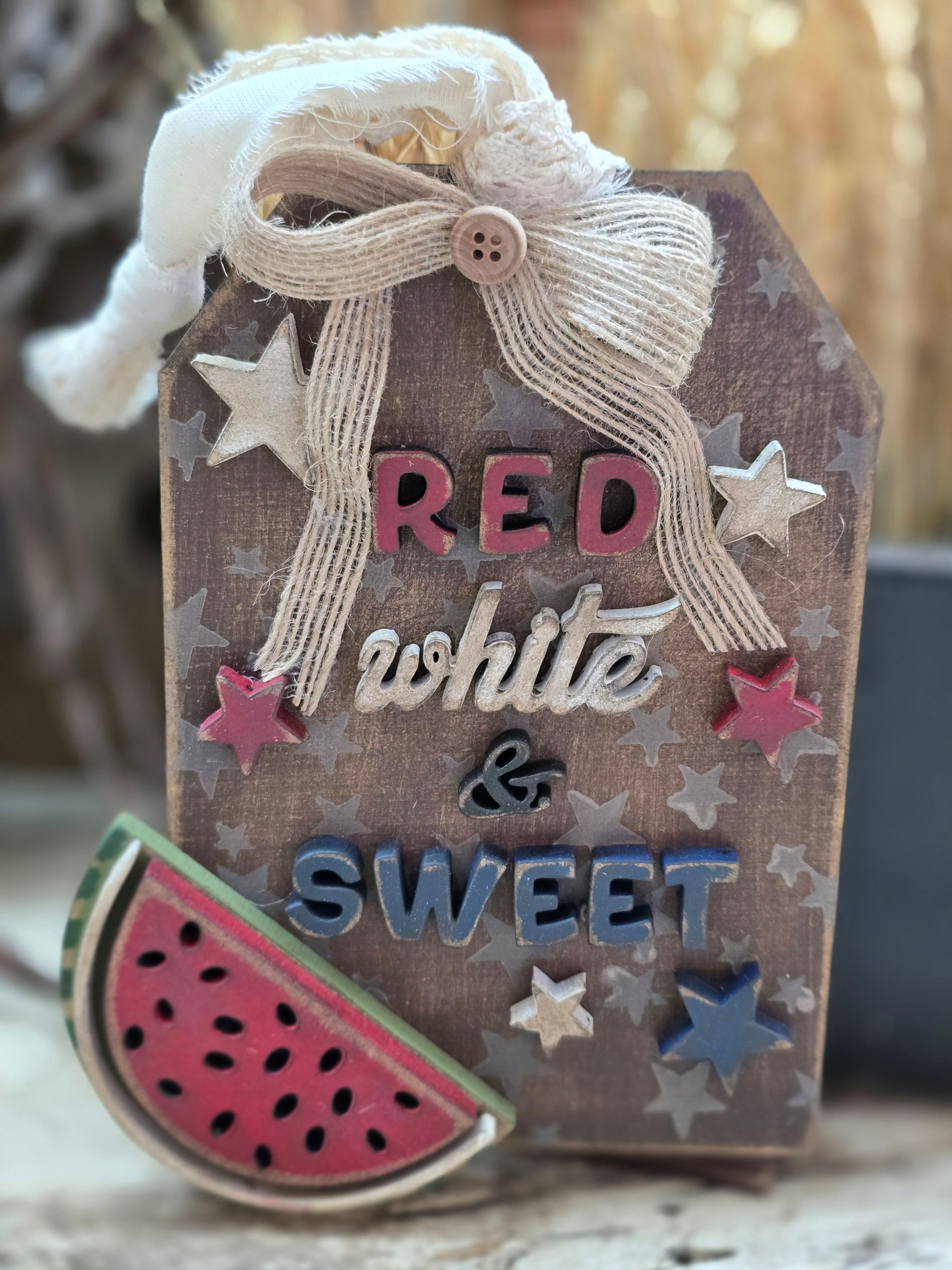 Finished with Love - Red, White & Sweet Tag