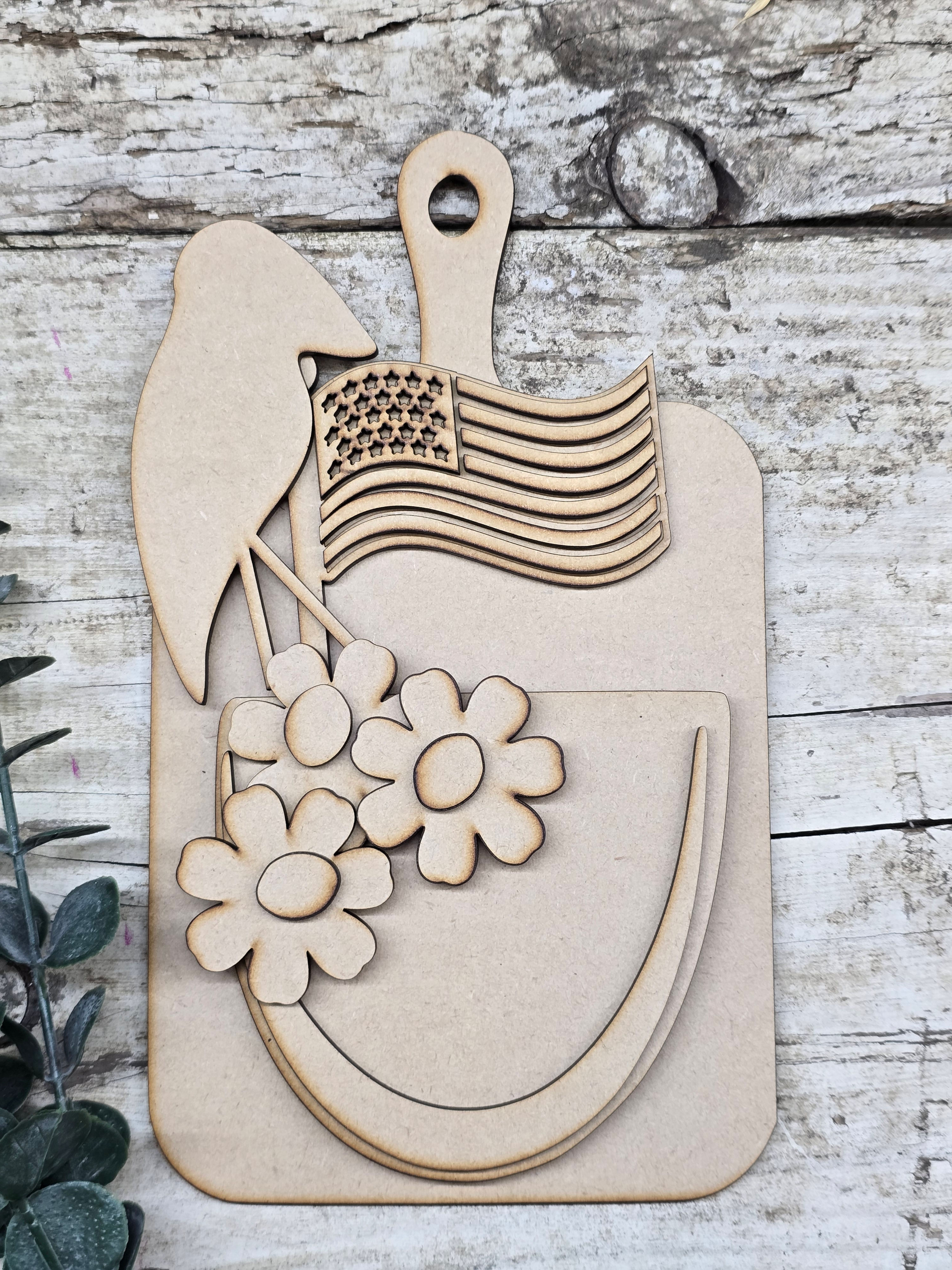 Star-Spangled Crow - DIY Wood Kit