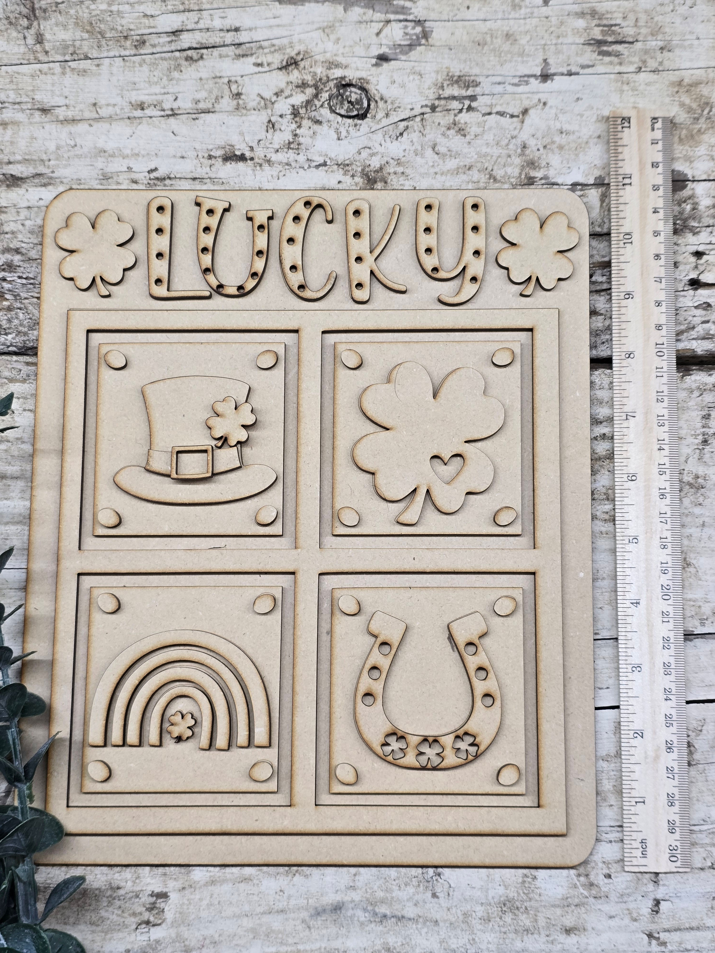 Luck of the Irish Pane SVG • PNG • PDF Pattern Bundle