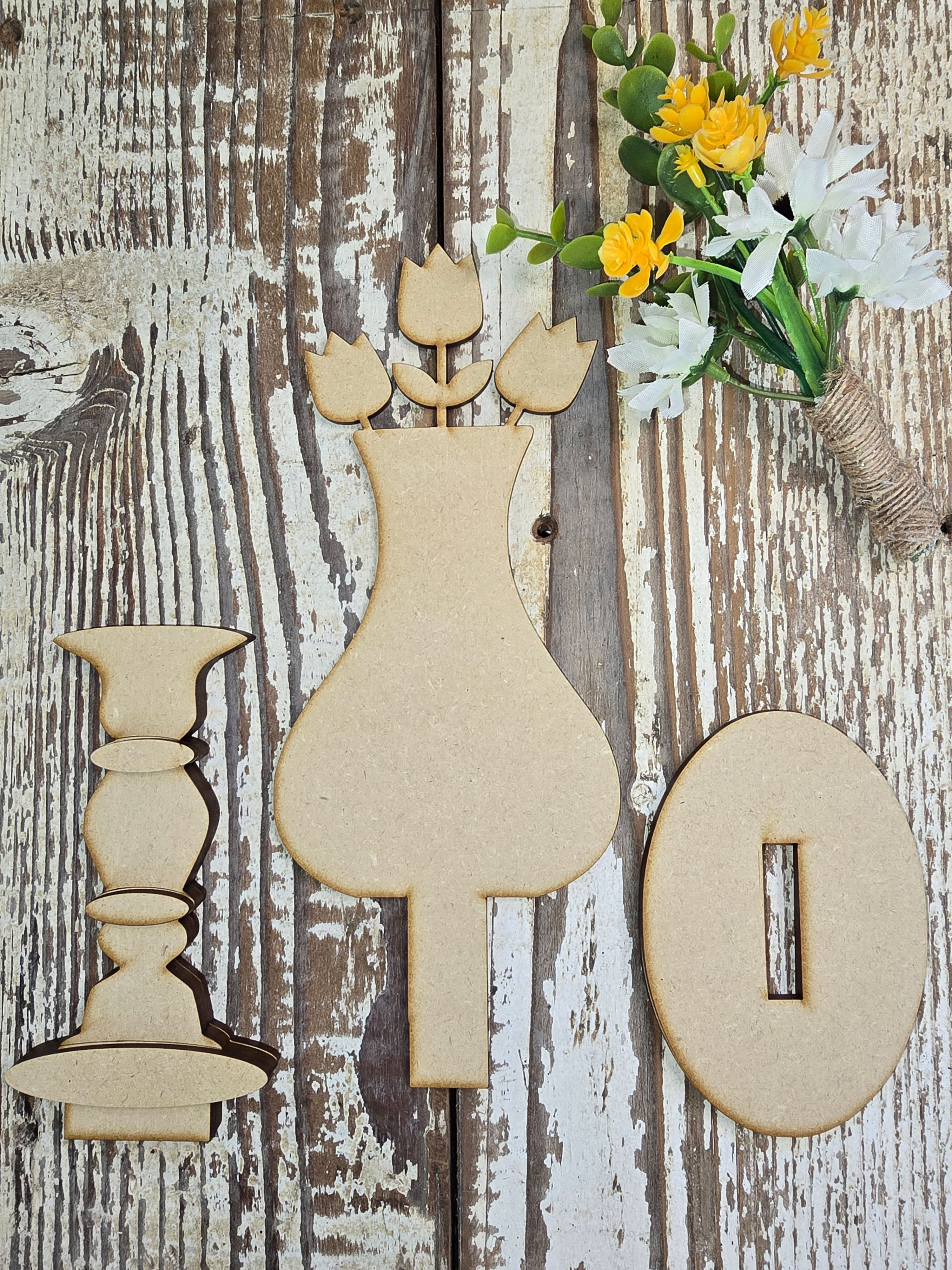 Flower Vase Spindle Insert with Spindle Holder