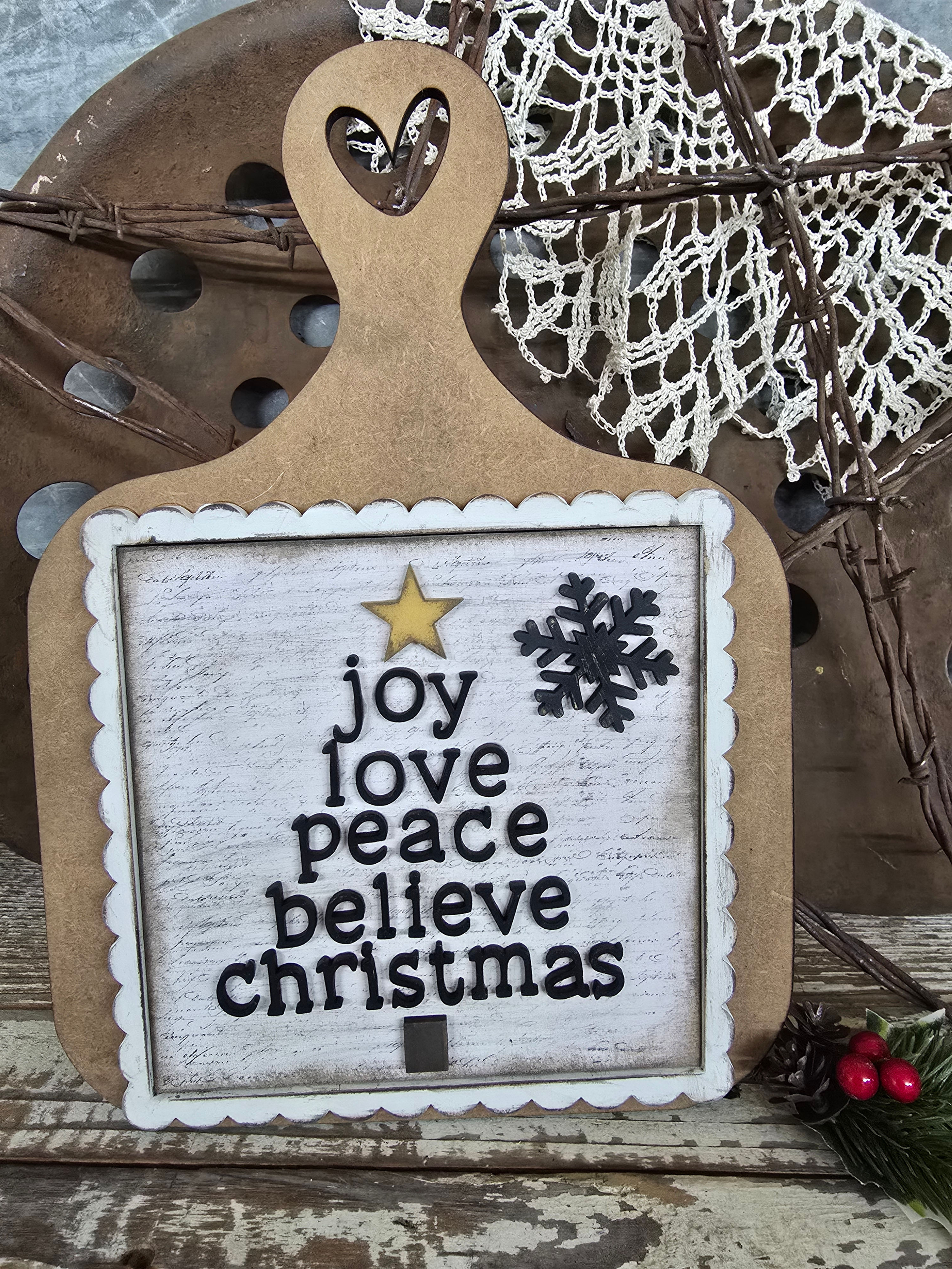 Words of the Season Insert with Cutting Board Interchangeable