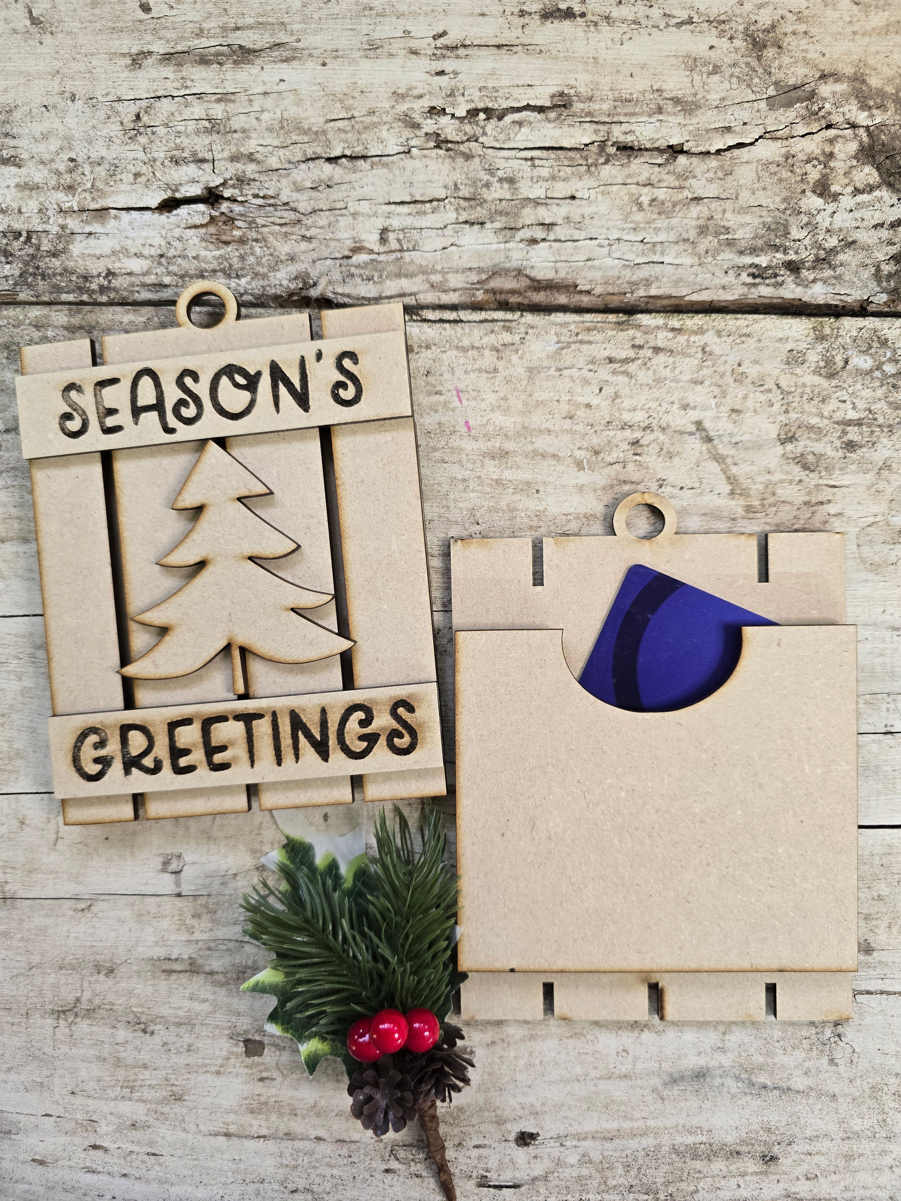 "SeasonÃÂs Greetings" Gift Card Holder