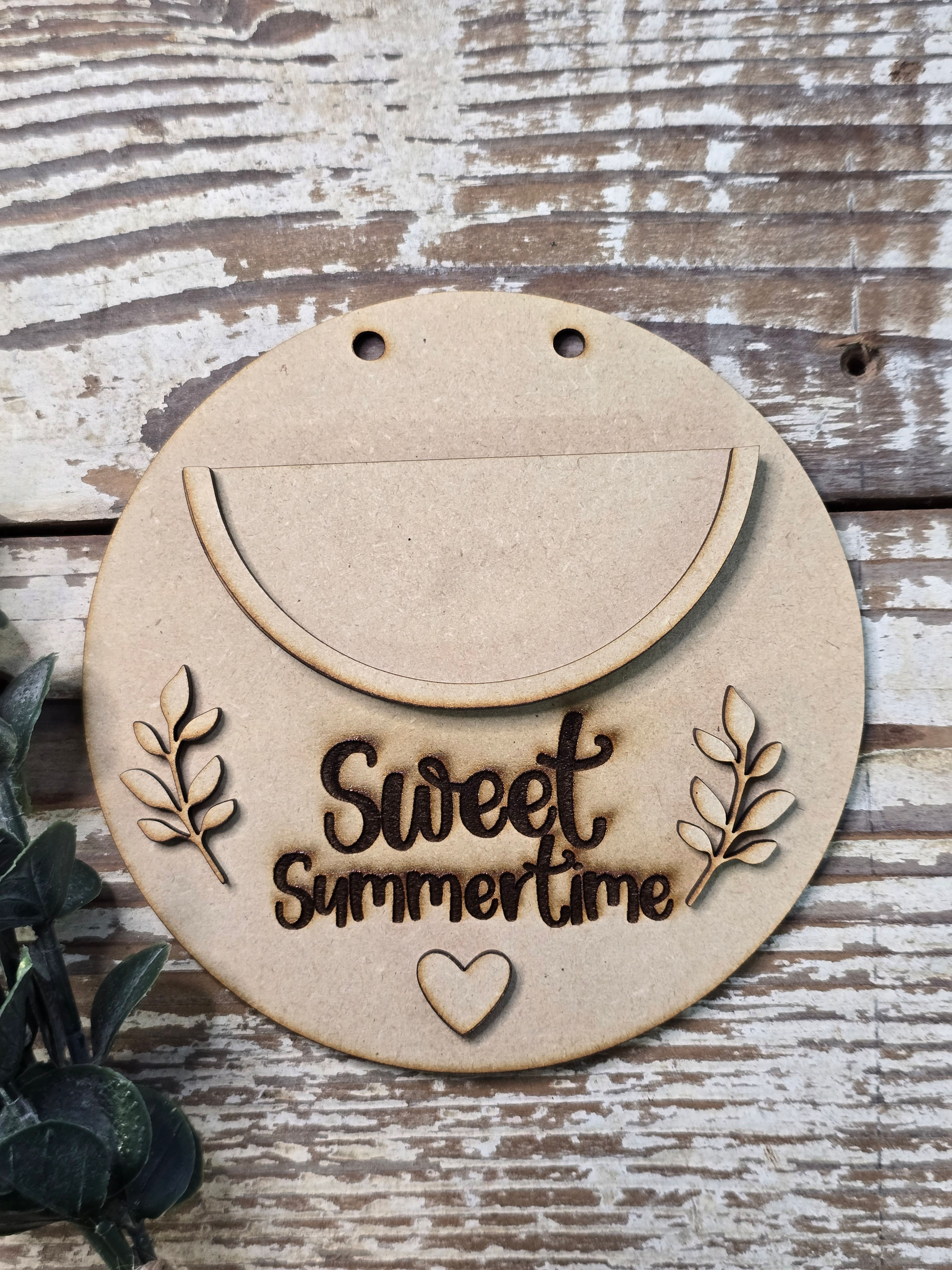 Sweet Summertime Round Sign Only