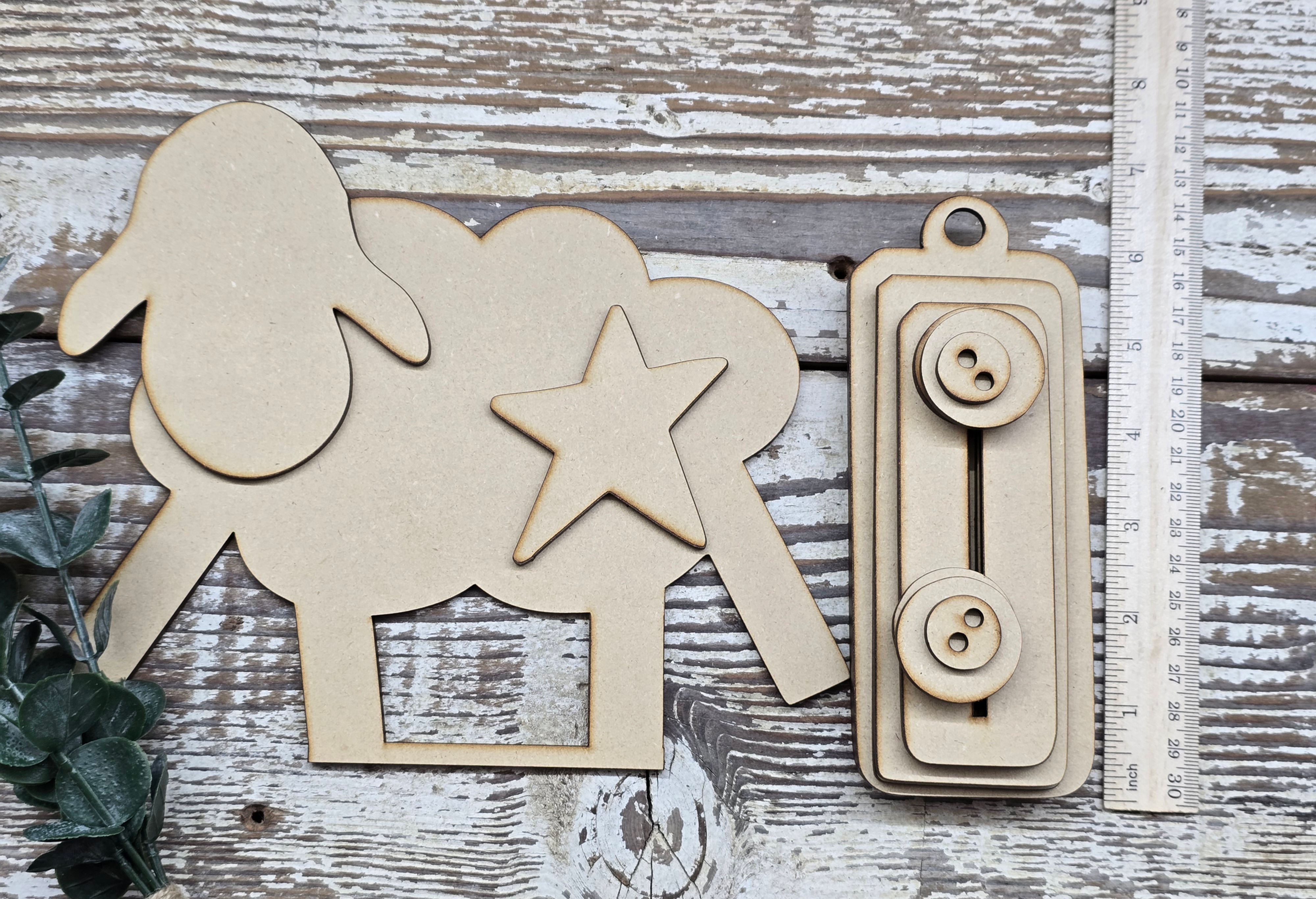 Skip Along Pull Lamb - DIY Wood Kit