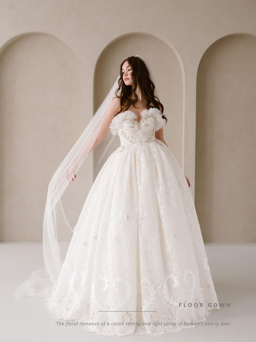 Maison M'Elise - Floor Gown - Silver Bridal Dreamy Ball Gown