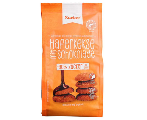Xucker Haferkekse mit Schokolade, zuckerarm, 125g | Healthy Alternative
