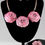 Miniatura: Conj. Colar, Anel e Brincos Flor