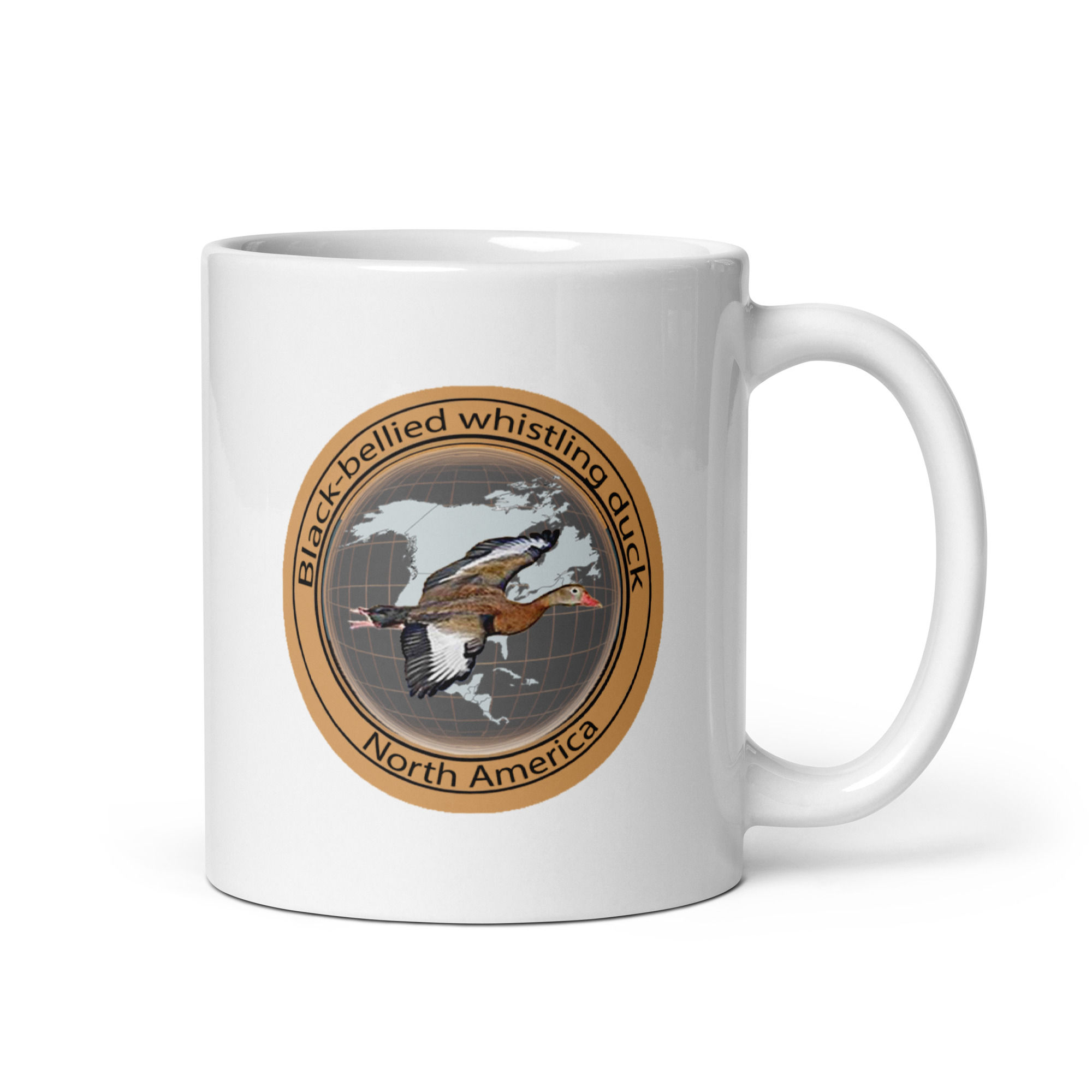 Black-bellied whistling Duck - White glossy mug