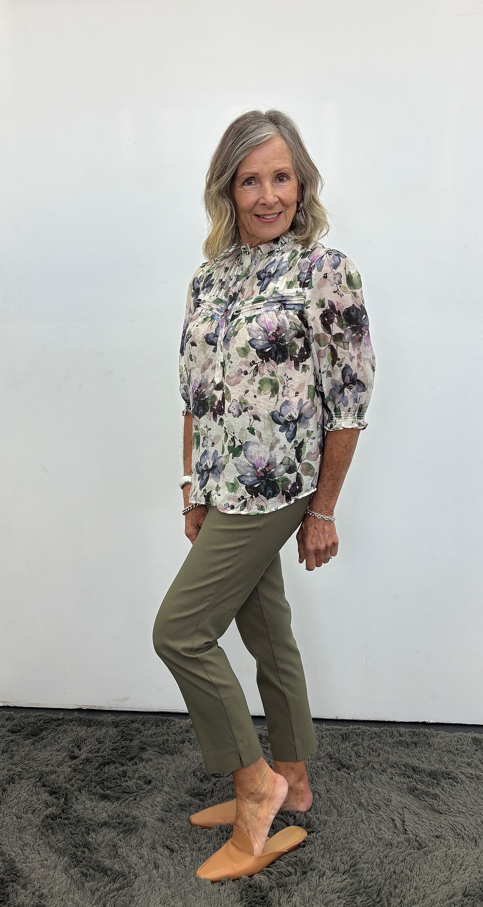 Thumbnail: Pleat detail Soft Floral Blouse