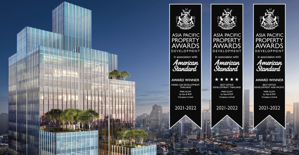 Park Silom by NYE Estates winner of the Best Office Development Asia Pacific 2022, Best Office Development Thailand 2022, and Winner Mixed Use Development Thailand 2022 at the International Property Awards. Submissions, Case Prep and Advisory by International Awards & Accreditations Sdn Bhd.