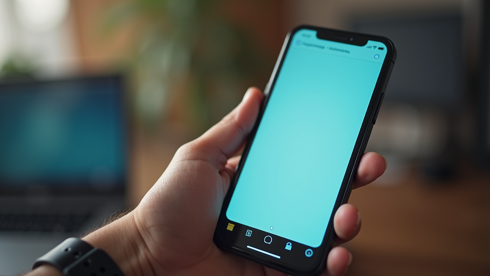 Close-up view of a smartphone displaying a messaging app interface