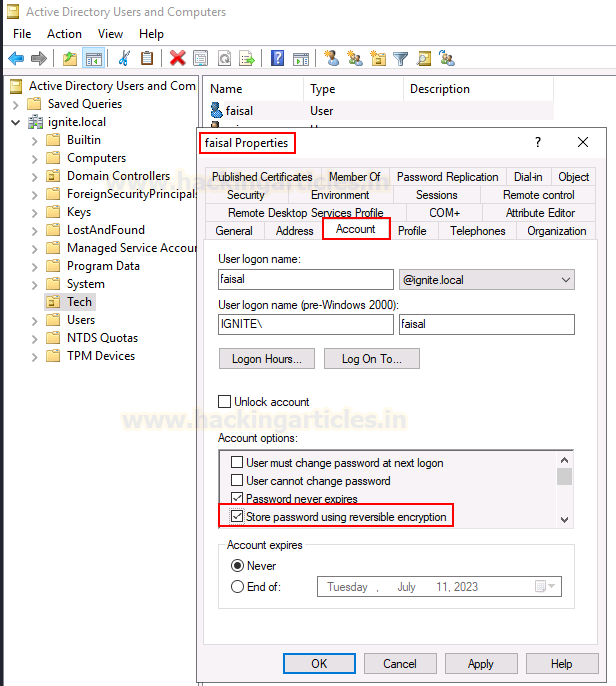 Credential Dumping – Active Directory Reversible EncryptionRed Teaming