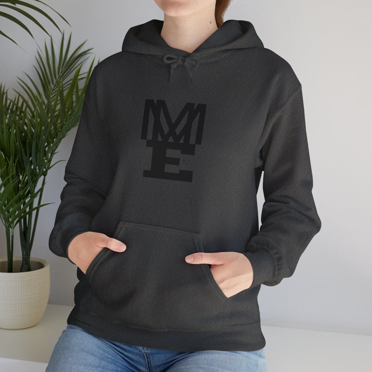 MME DARK GREY AND BLACK HOODIE