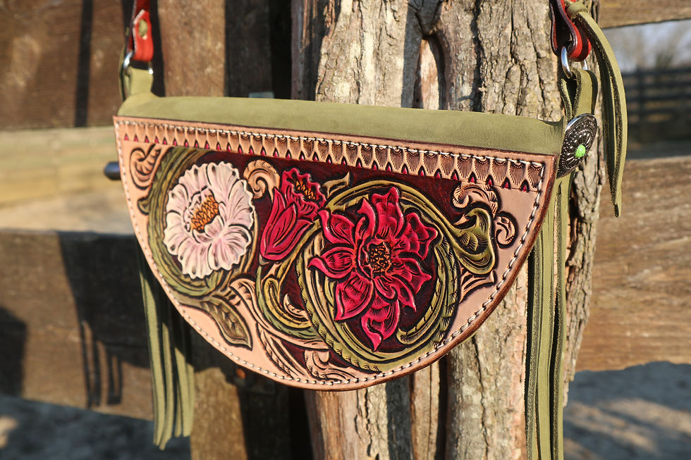 Miniature : Mini-sac demi-lune "Flower power"
