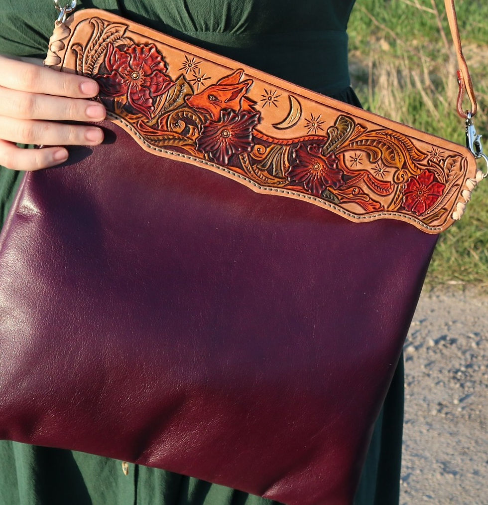 Miniature : Western purse "Fox under the moon"