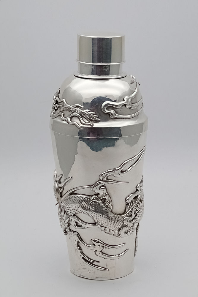 Thumbnail: Chinese silver cocktail shaker c.1920