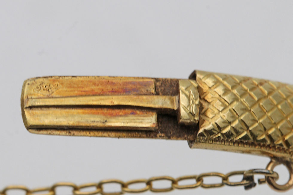 Thumbnail: 19th century 18ct gold snake bangle
