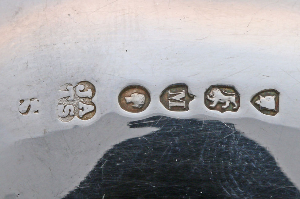 Thumbnail: Pair of Victorian silver serving spoons