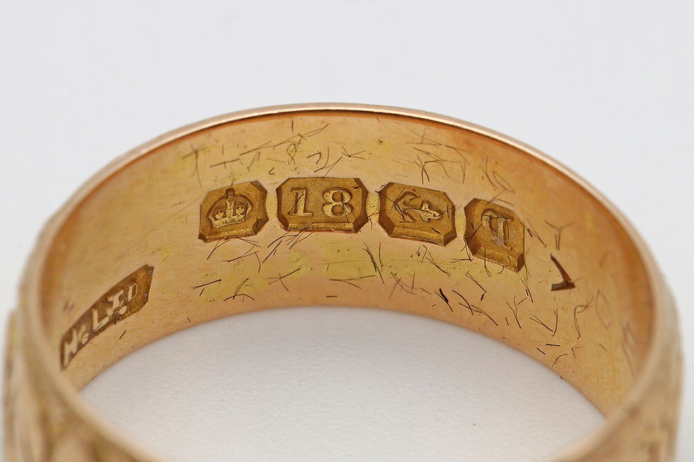 Thumbnail: Early 20th century 18ct gold band ring