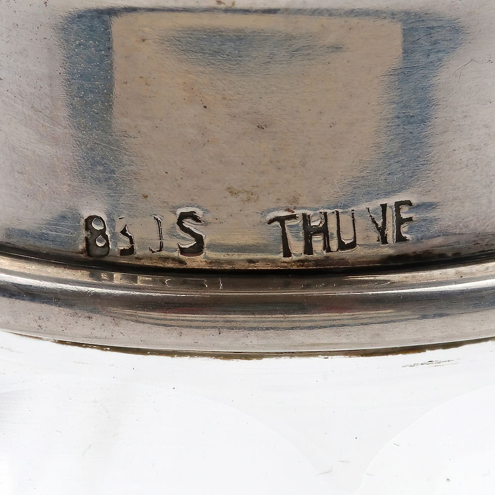 Thumbnail: Thune Art Deco Norwegian crystal scent bottle