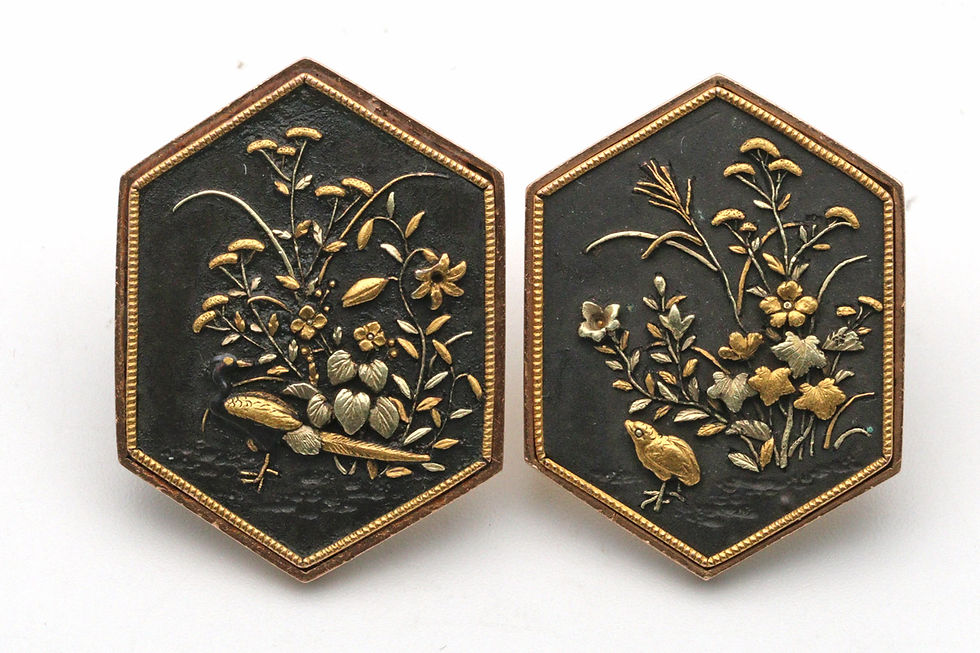 Thumbnail: Late 19th century Japanese shakudo buttons