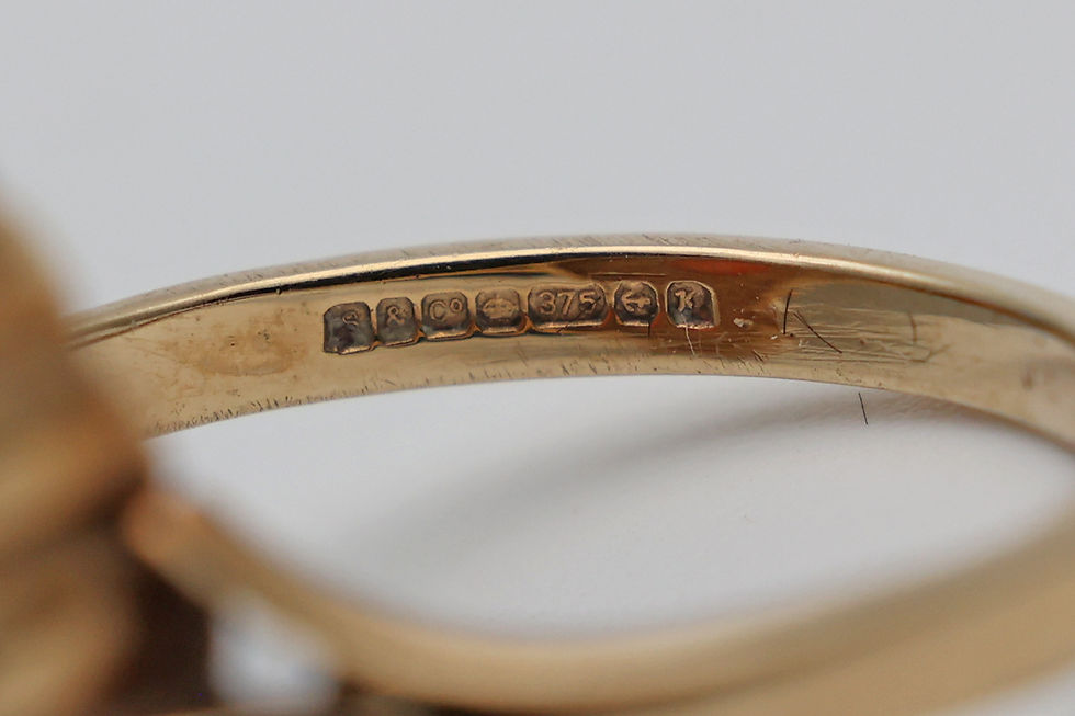 Thumbnail: Gold coral and seed pearl cluster ring