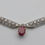 Thumbnail: Art Deco white gold necklace with diamonds and rubies