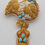 Thumbnail: Fabulous Victorian gold and turquoise brooch