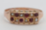 Thumbnail: Edwardian gold ring set with rubies and pearls