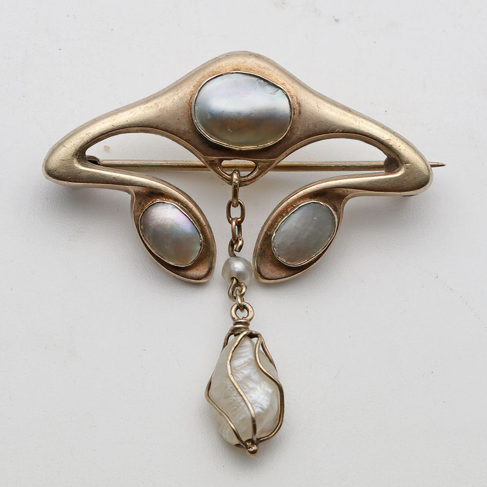 Jugendstil silver Brooch