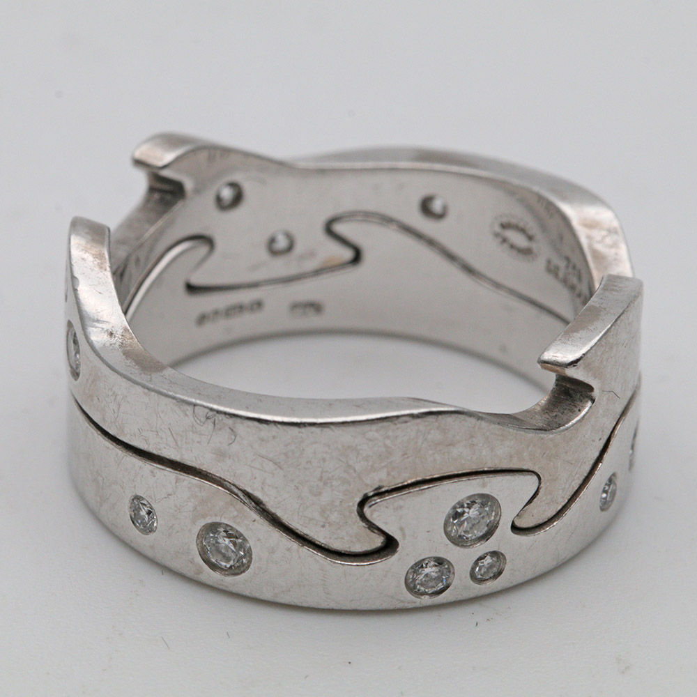 18ct white gold diamond 'Fusion' ring, Georg Jensen