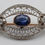 Thumbnail: Edwardian platinum, diamond and sapphire brooch