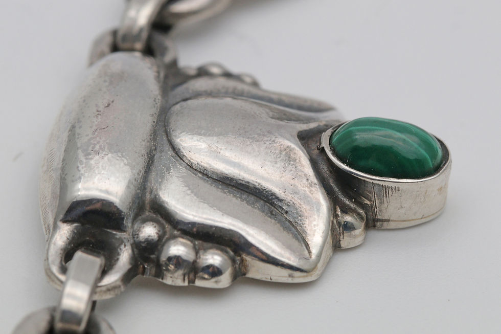 Thumbnail: Georg Jensen silver & malachite necklace