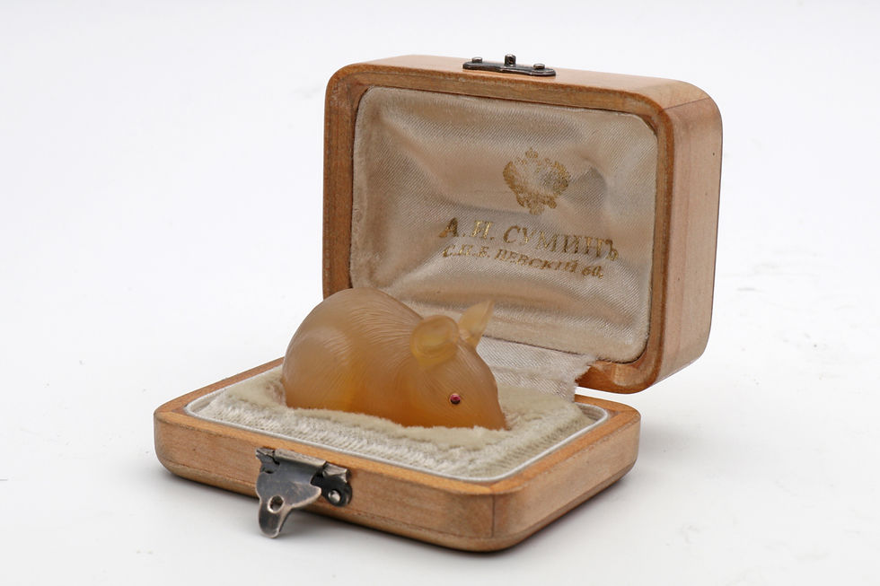 Thumbnail: Early 20th century Russian chalcedony mouse
