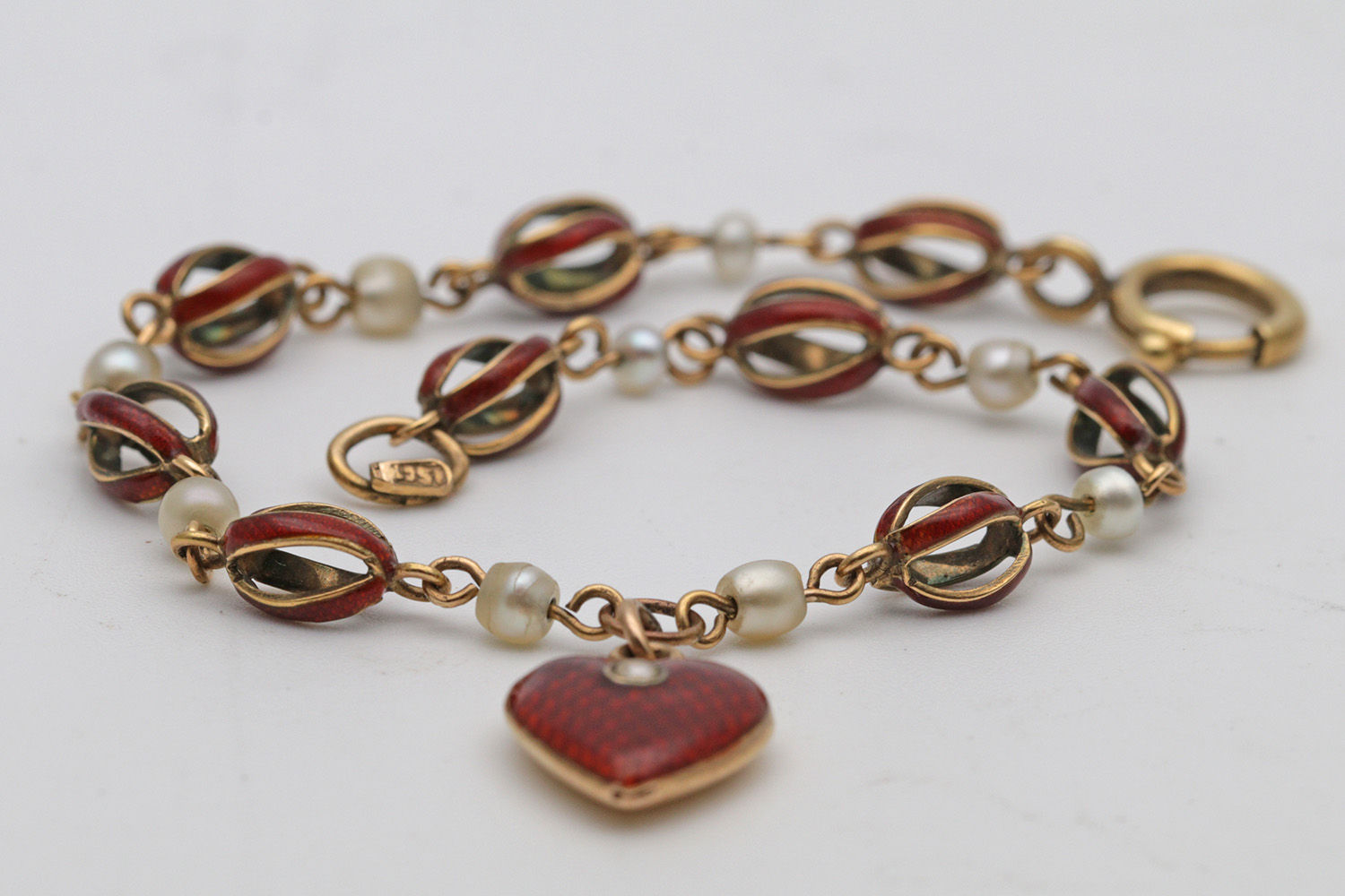 Edwardian gold and enamel bracelet